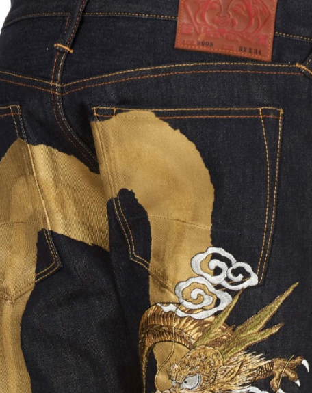 Regular-fit Print Denim Jeans with Dragon Embroidery– Hilite NYC
