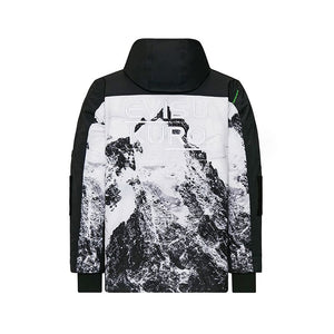 Iceberg Print and Logo Embroidered Down Jacket - Hilite NYC