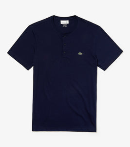 Regular Fit Pima Cotton Henley T-shirt - Hilite NYC