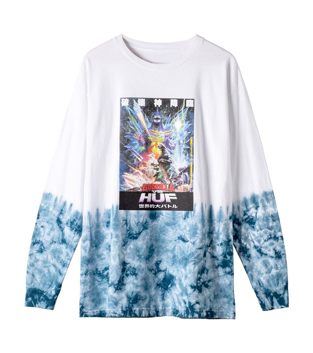 SPACE GODZILLA TIE-DYE LONG SLEEVE T-SHIRT - Hilite NYC