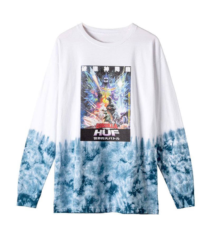 SPACE GODZILLA TIE-DYE LONG SLEEVE T-SHIRT - Hilite NYC