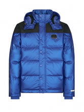 Load image into Gallery viewer, Brushstroke Daicock Blue Pearlized Down Coat - Hilite NYC