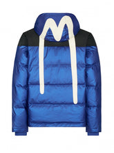 Load image into Gallery viewer, Brushstroke Daicock Blue Pearlized Down Coat - Hilite NYC